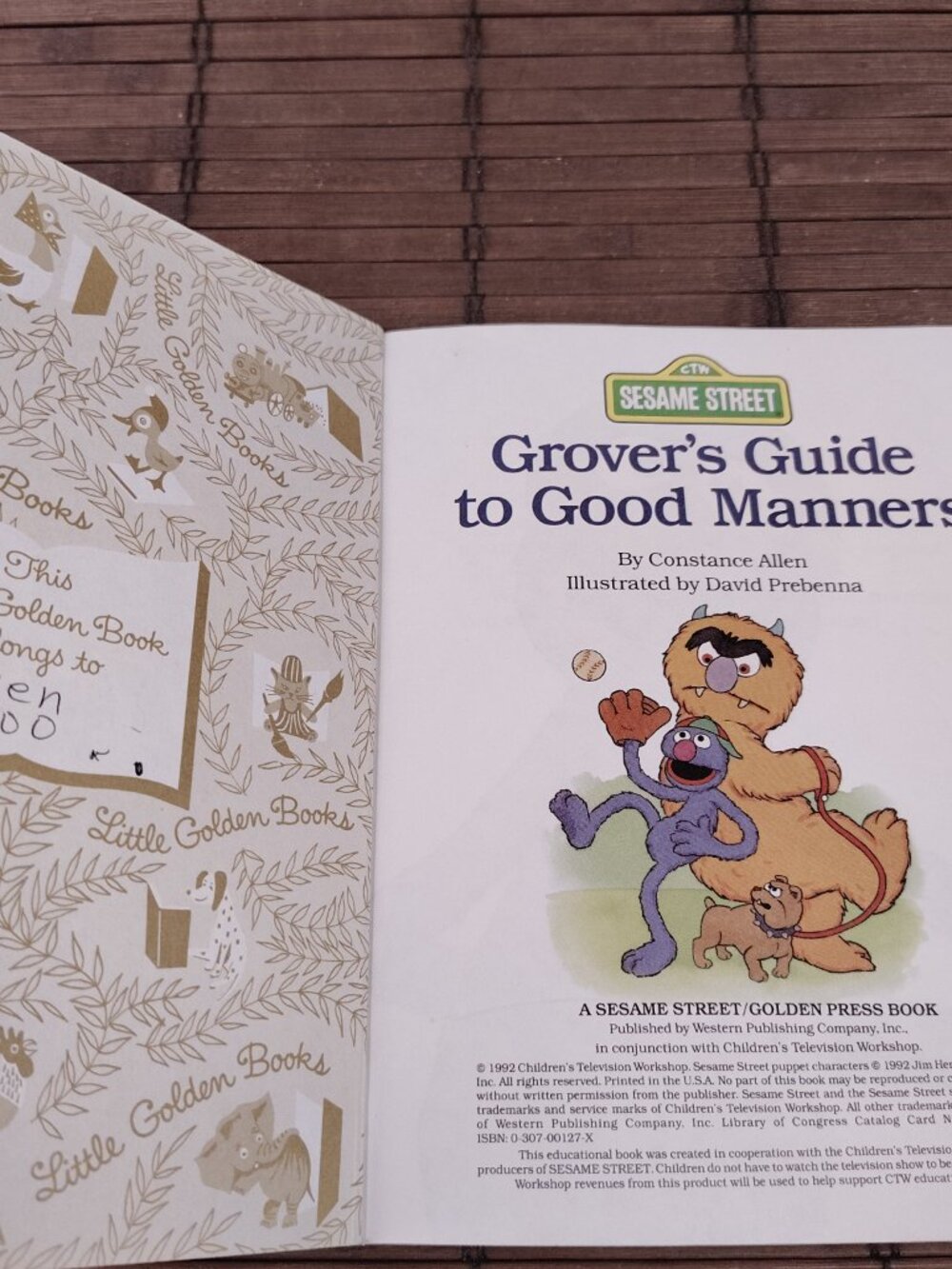 Lot Of 3 Vintage Sesame Street Little Golden Books Ernie Grover I Think That It - Picture 7 of 13